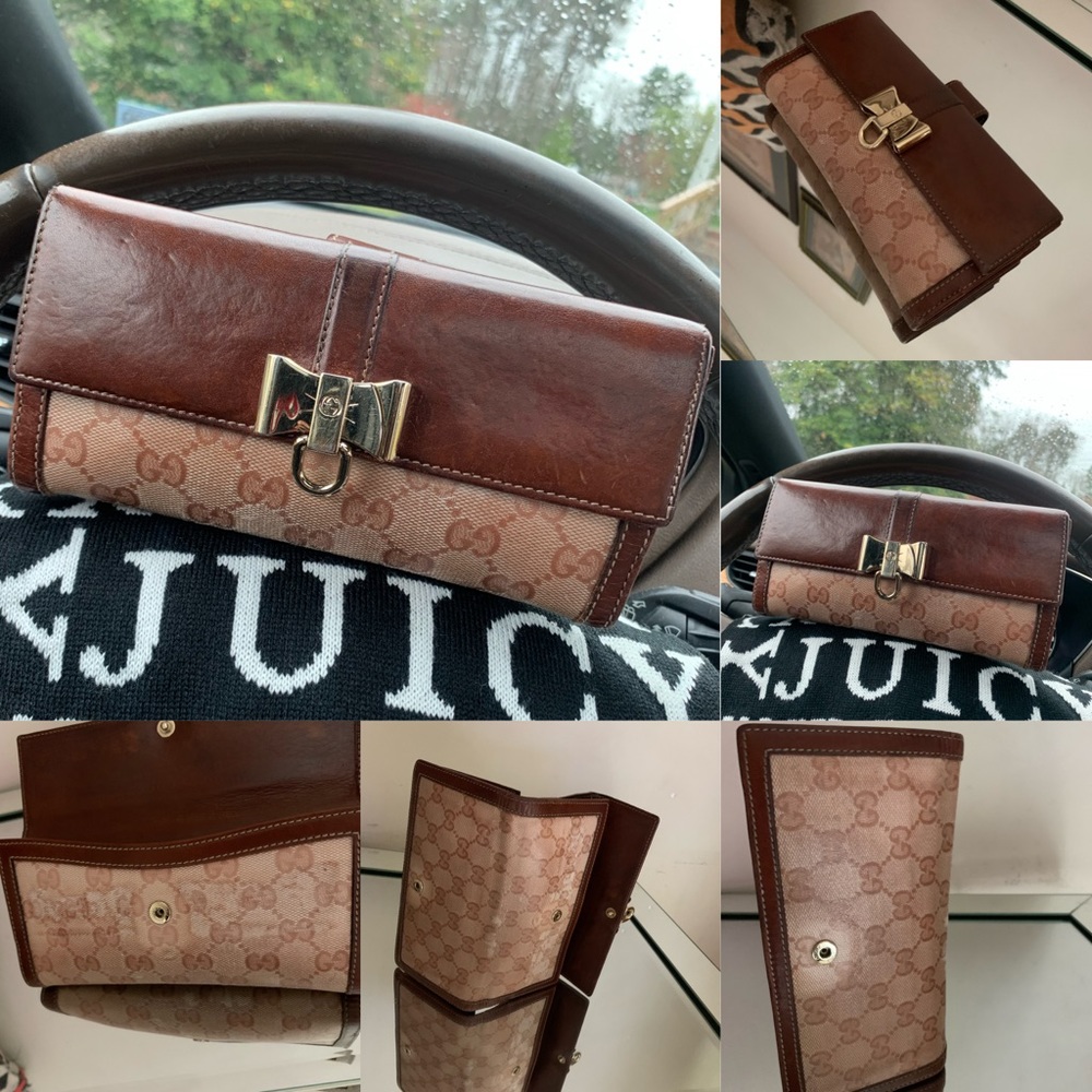🔥🔥🔥💯Authentic vintage Gucci monogram wallet 🔥
